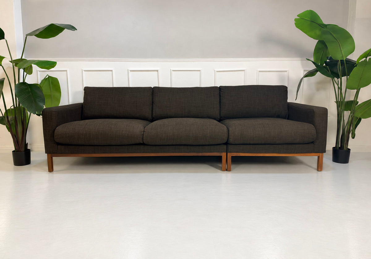 Tweedehands: Bolia North Driezitsbank Stof Bruin