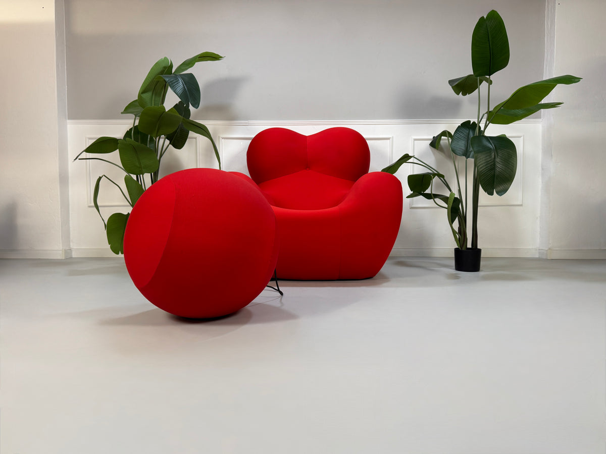 B&B Italia La Mamma Up Designer Sessel Stoff Rot – Ansicht 4