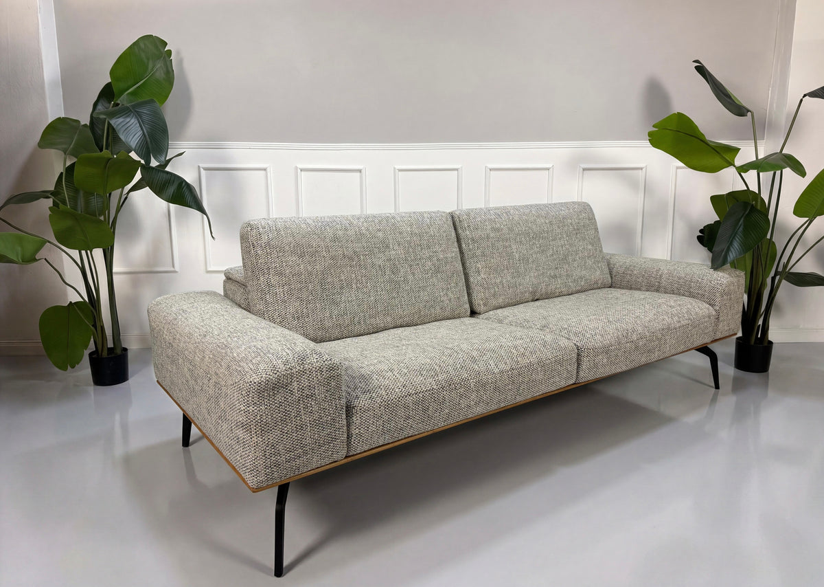 Koinor Hiero Designer Dreisitzer Sofa Stoff Grau Couch – Ansicht 2