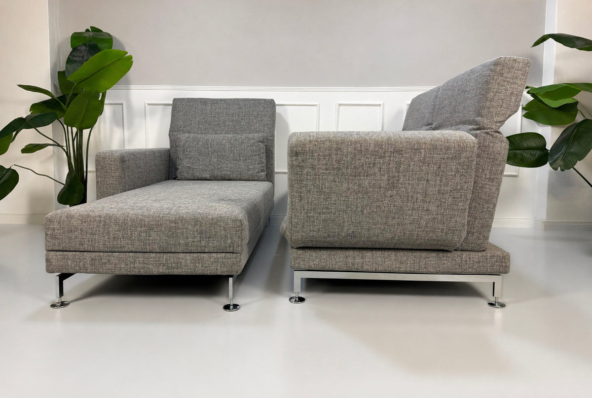 Brühl Moule Ecksofa Stoff Sofa Grau Relaxfunktion – Ansicht 6