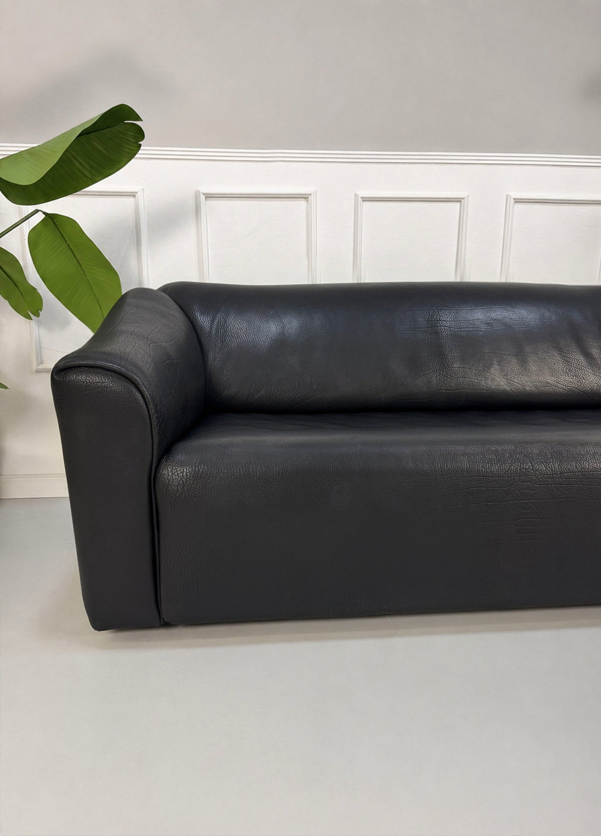 De Sede DS 47 Dreisitzer Sofa Leder DeSede Schwarz – Ansicht 3