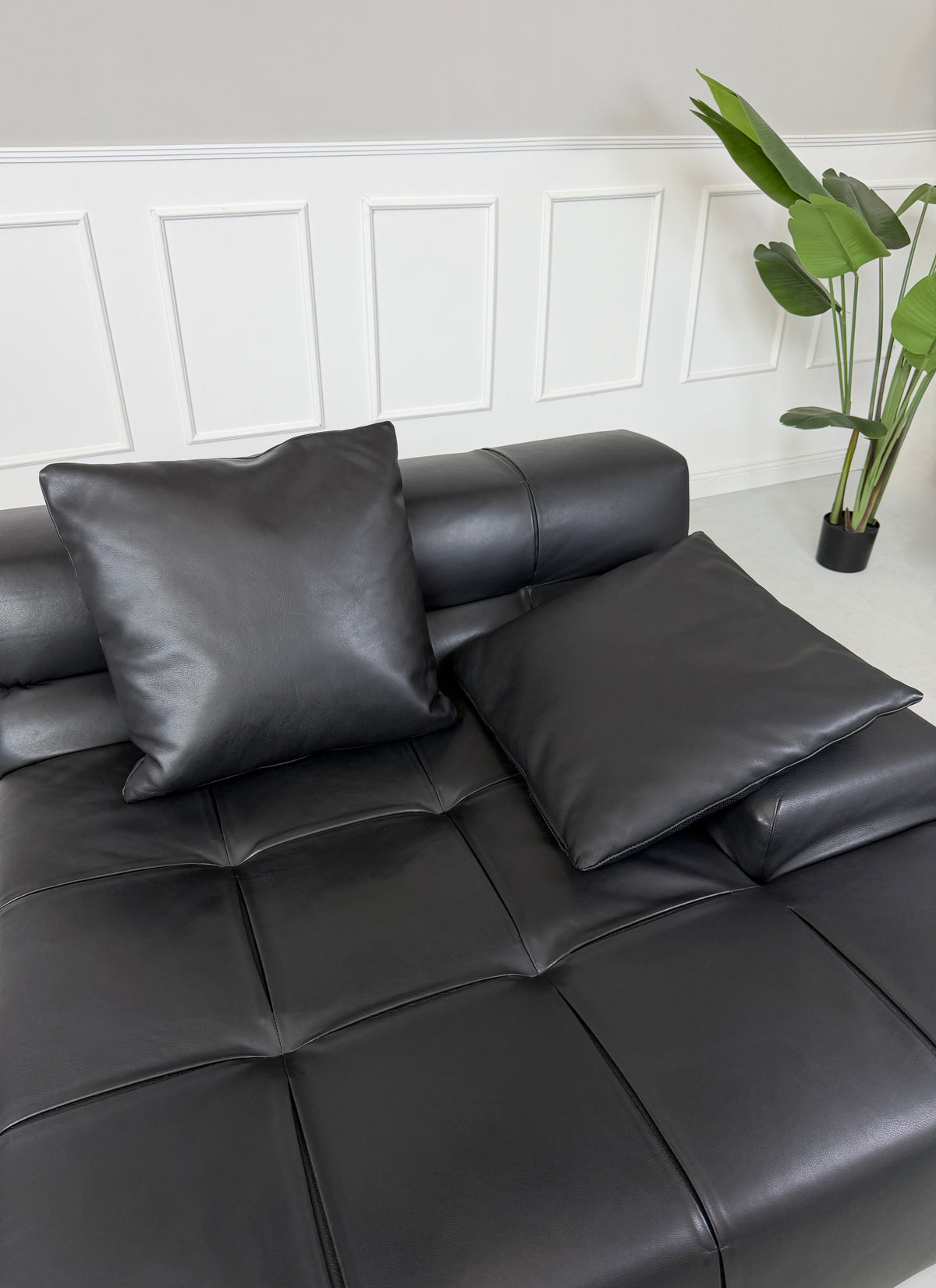 B&B Italia Tufty Time Designer Viersitzer Sofa Couch Leder Schwarz – Ansicht 8