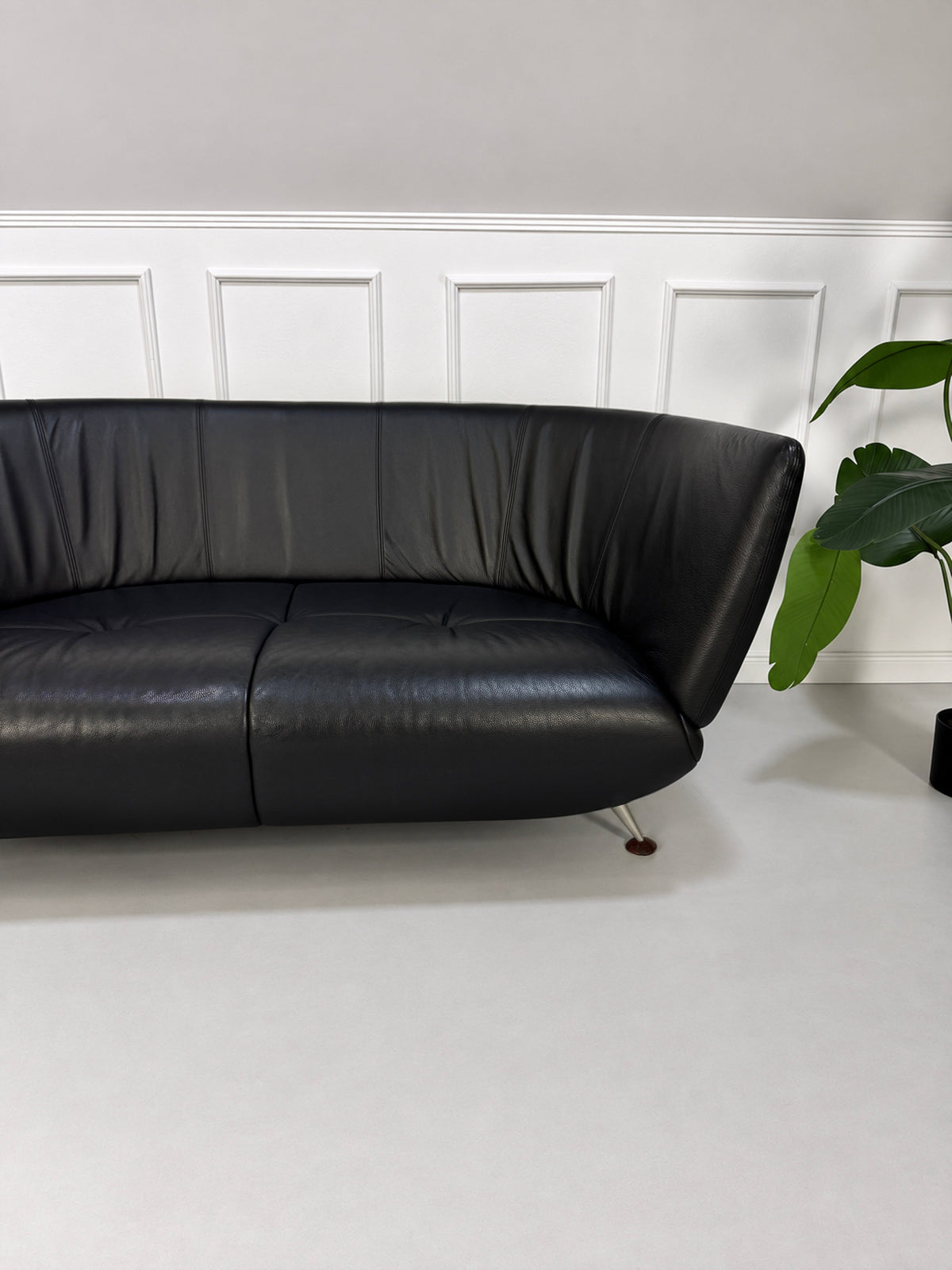 De Sede DS 102 Zweisitzer Sofa Leder DeSede Schwarz Schweiz Couch – Ansicht 4