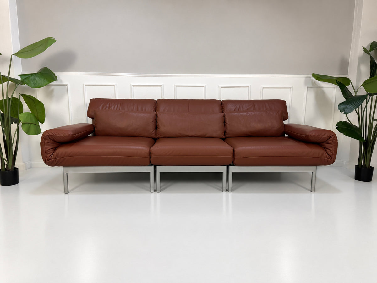 Rolf Benz Plura 380 Dreisitzer Sofa Leder Braun – Ansicht 1