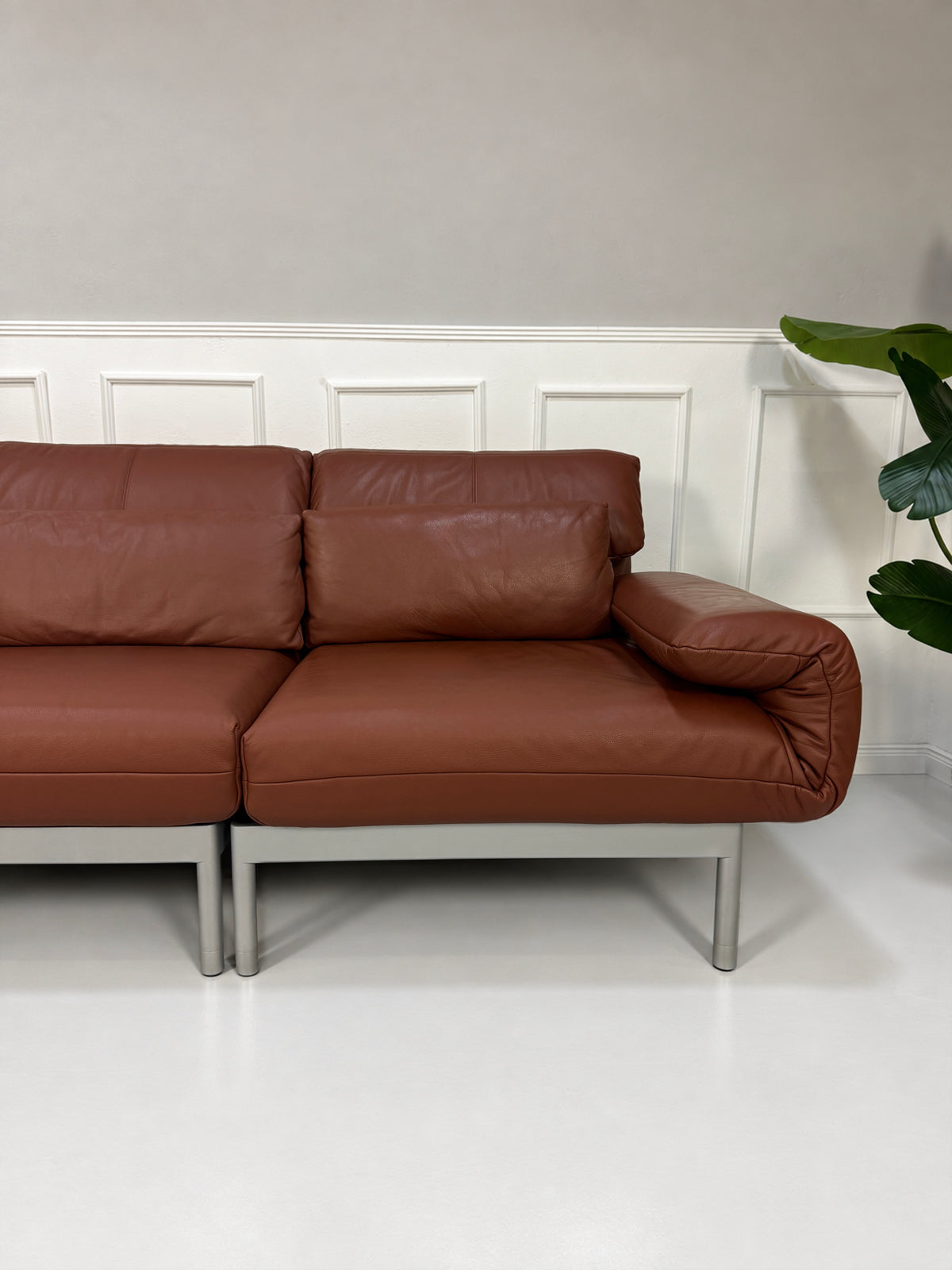 Rolf Benz Plura 380 Dreisitzer Sofa Leder Braun – Ansicht 4