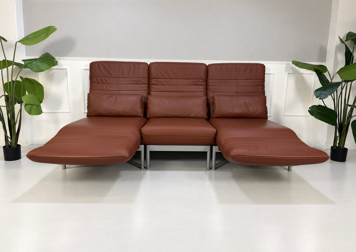 Rolf Benz Plura 380 Dreisitzer Sofa Leder Braun – Ansicht 5