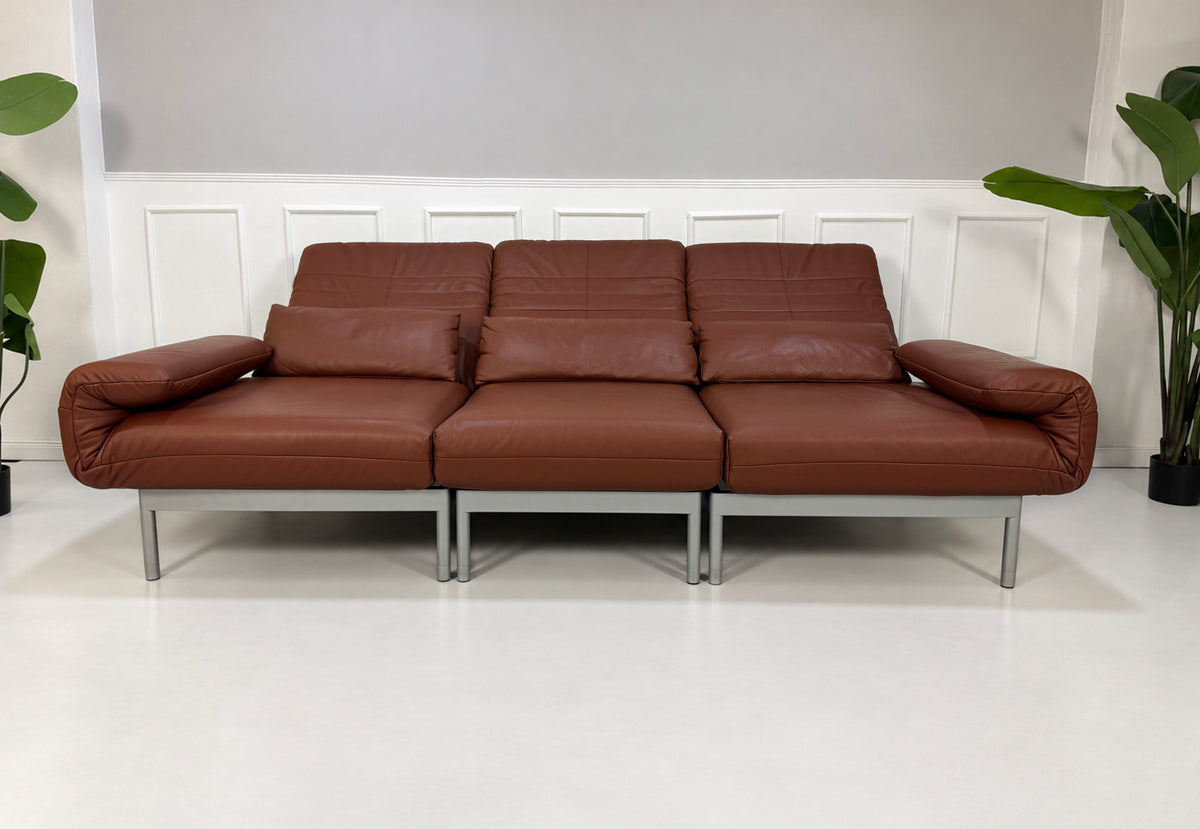 Rolf Benz Plura 380 Dreisitzer Sofa Leder Braun – Ansicht 8