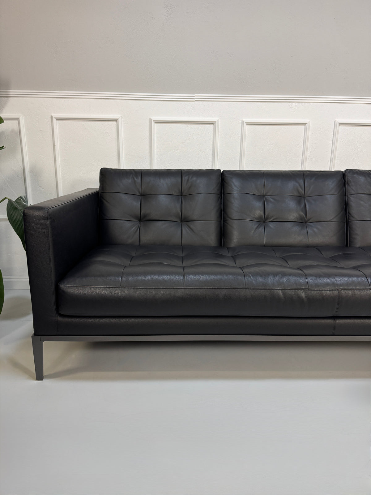 B&B Italia AC Lounge Citterio Dreisitzer Sofa Schwarz Leder – Ansicht 2