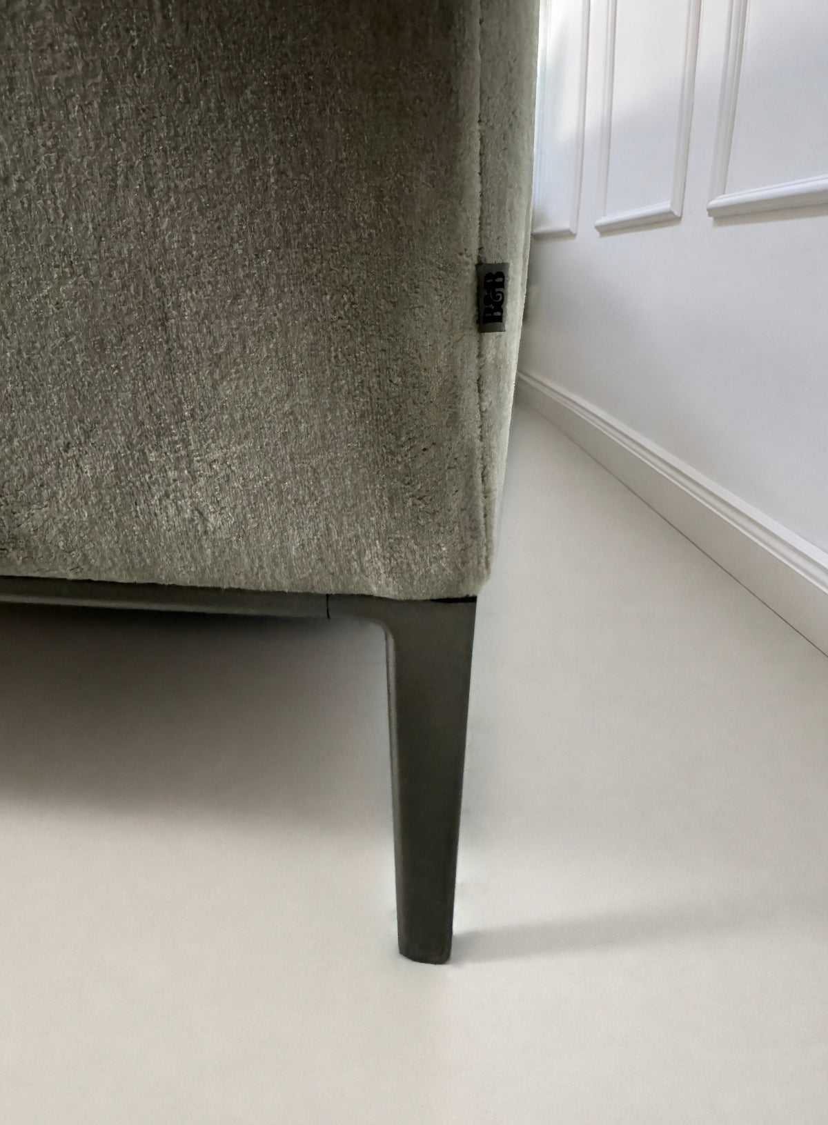 B&B Italia Michel Ecksofa Garnitur Stoff Samt Grau – Ansicht 5