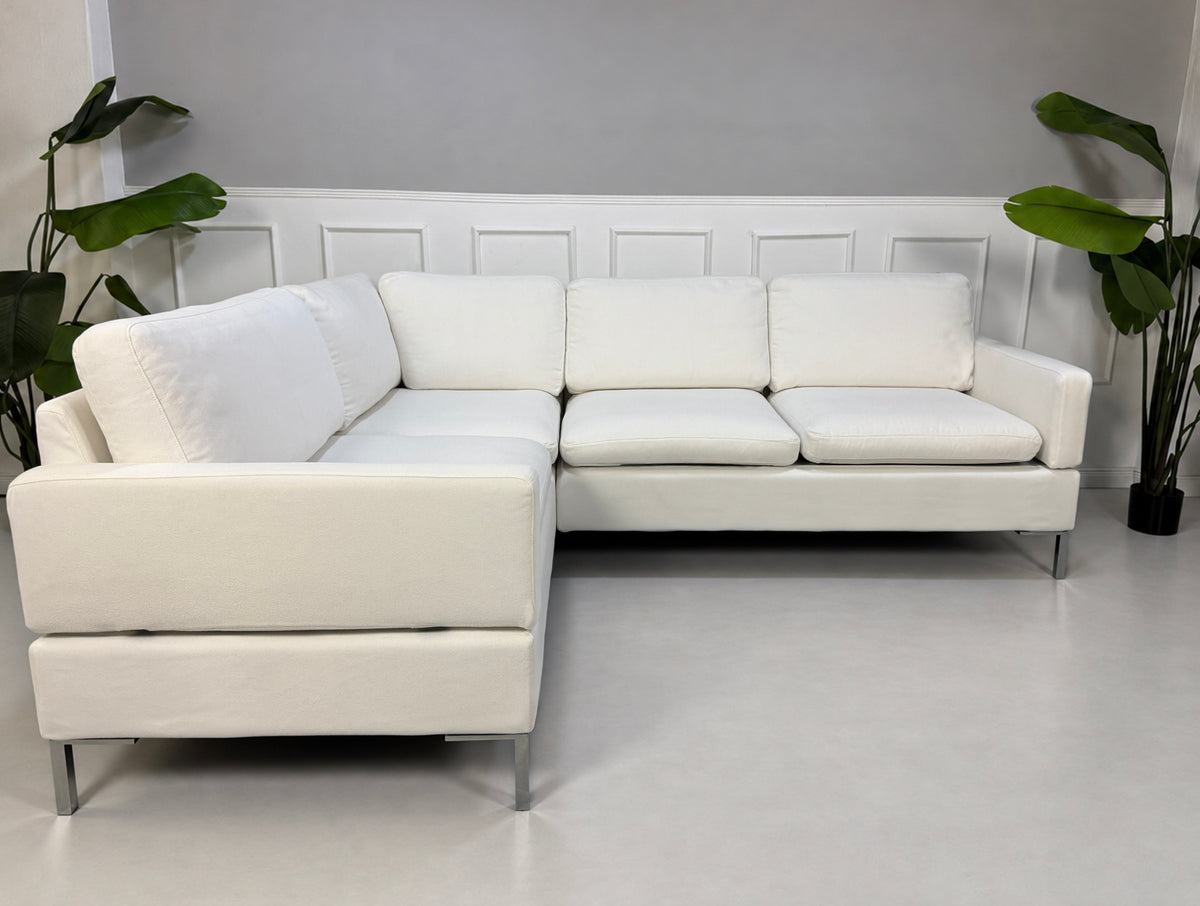 Brühl Alba Ecksofa Stoff Weiß – Ansicht 1