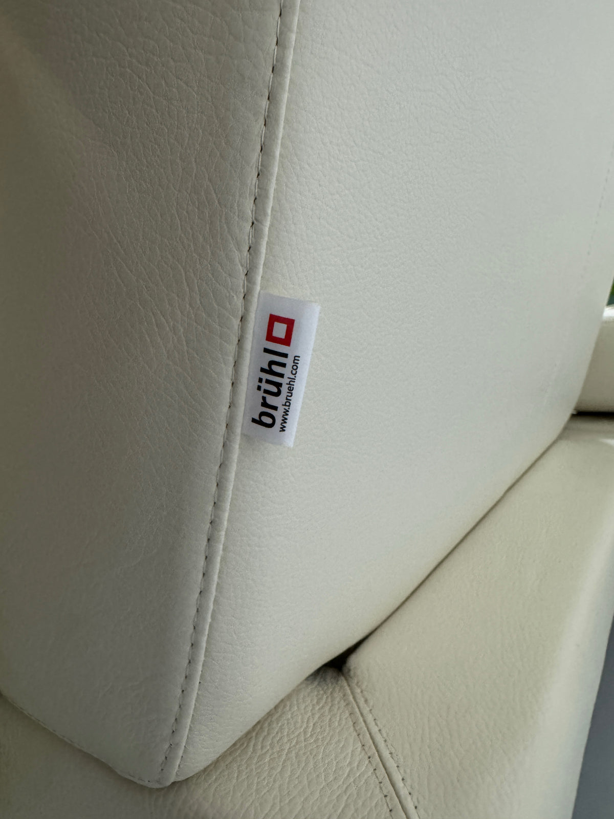 Brühl Moule Ecksofa Leder Sofa Beige Couch Schlaffunktion – Ansicht 6