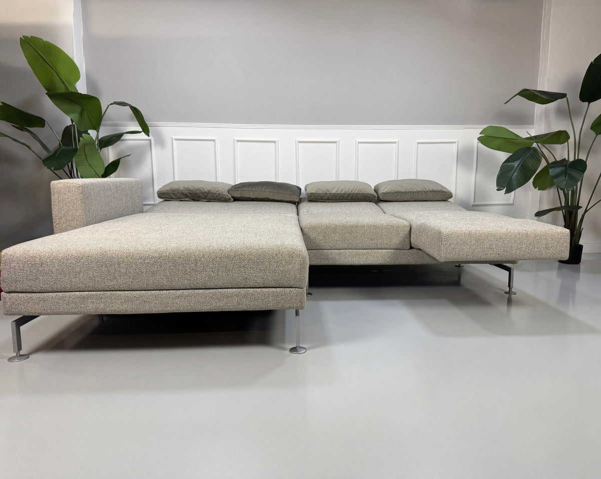 Brühl Moule Ecksofa Stoff Sofa Grau Couch Schlaffunktion – Ansicht 2