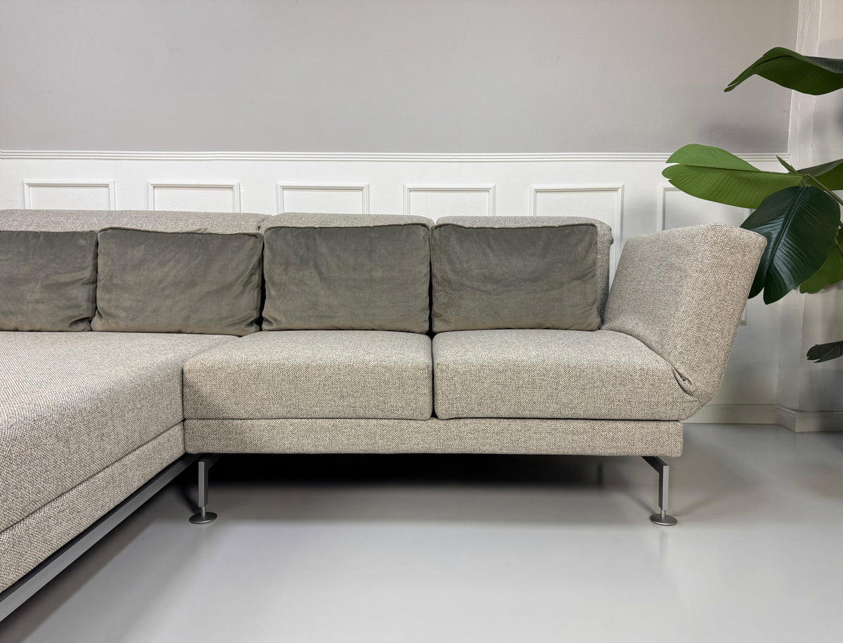 Brühl Moule Ecksofa Stoff Sofa Grau Couch Schlaffunktion – Ansicht 3