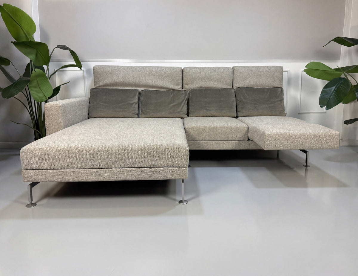 Brühl Moule Ecksofa Stoff Sofa Grau Couch Schlaffunktion – Ansicht 5