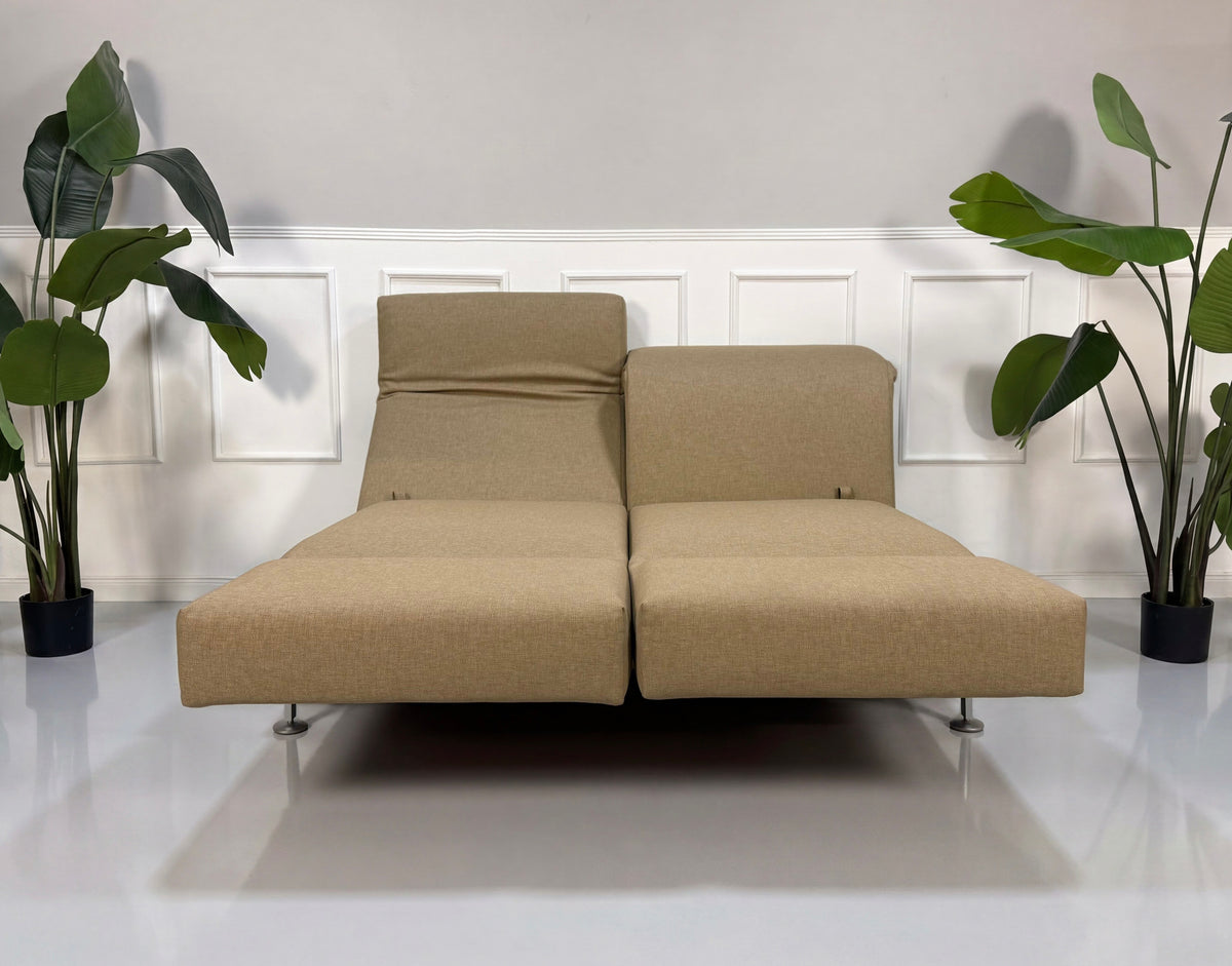 Brühl Moule Zweisitzer Sofa Beige Sand Schlafsofa Designer Couch – Ansicht 3