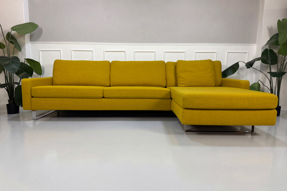COR Conseta Stoff Ecksofa Gelb Ausstellungsstück – Ansicht 2