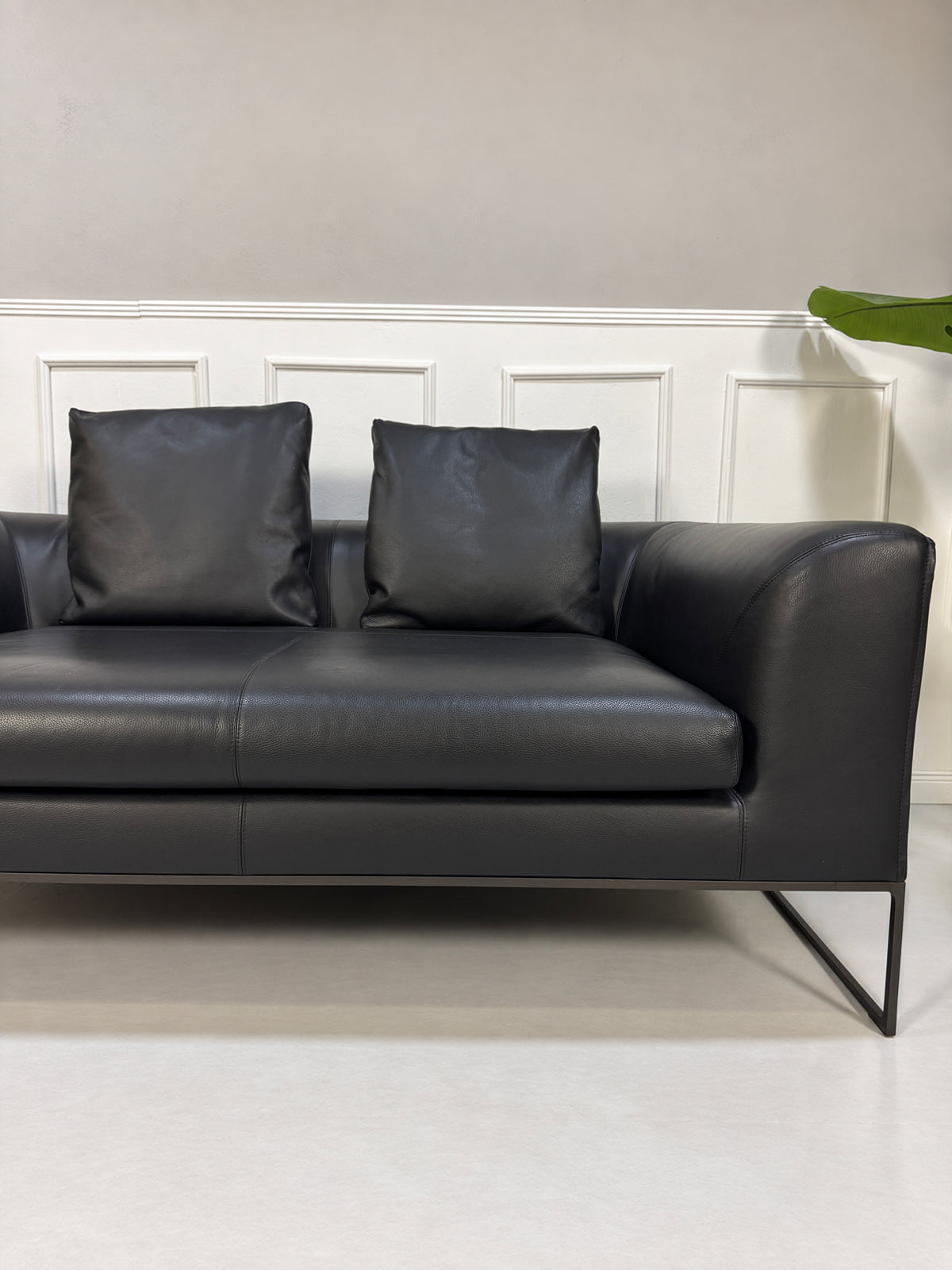 COR Mell Sofa Zweisitzer Leder Schwarz – Ansicht 3