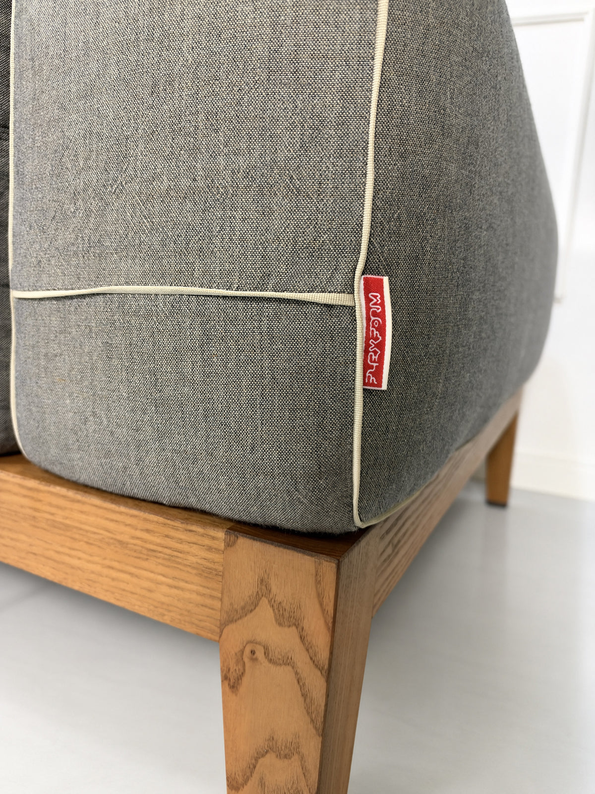 Flexform Lifewood Zweisitzer Sofa mit Love Chair Stoff Grau – Ansicht 8
