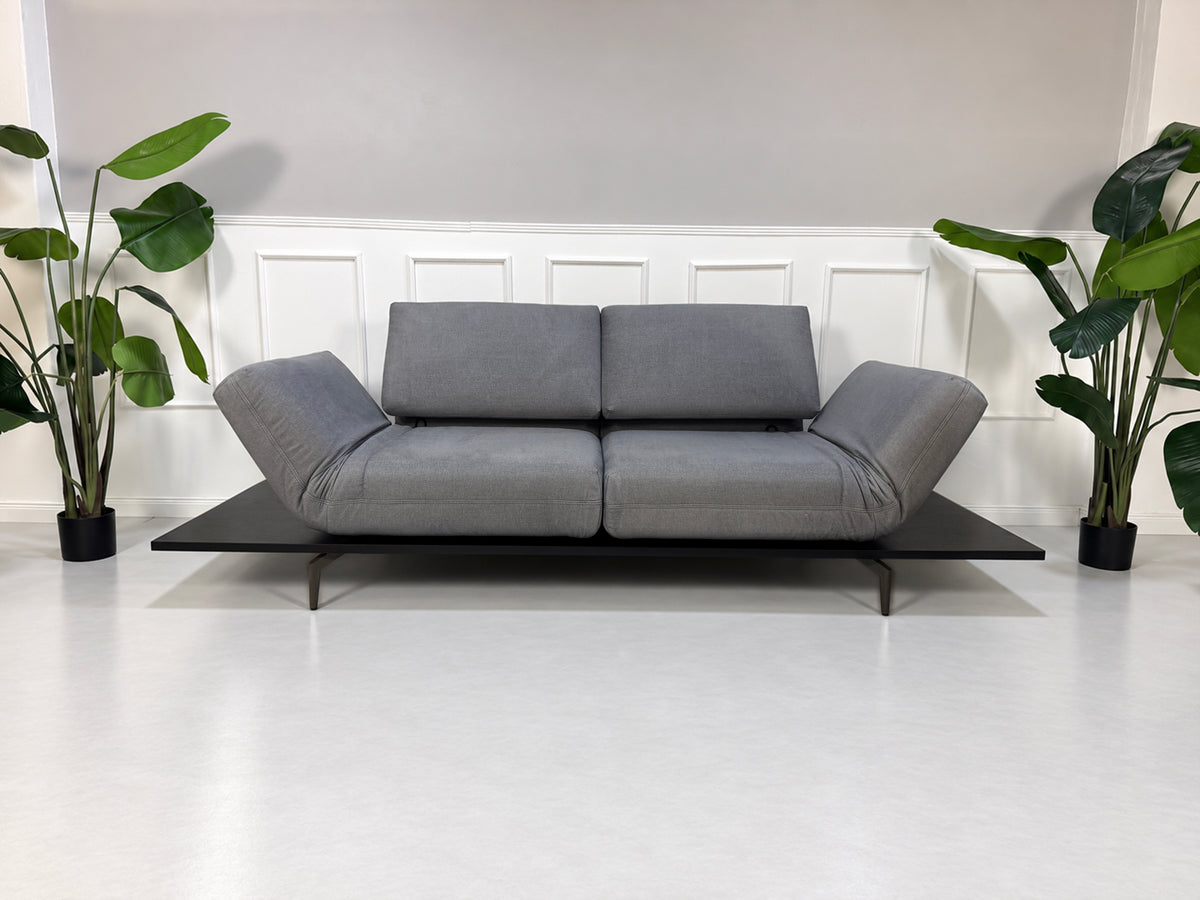 Rolf Benz Aura Zweisitzer Sofa Stoff Grau Blau – Ansicht 2