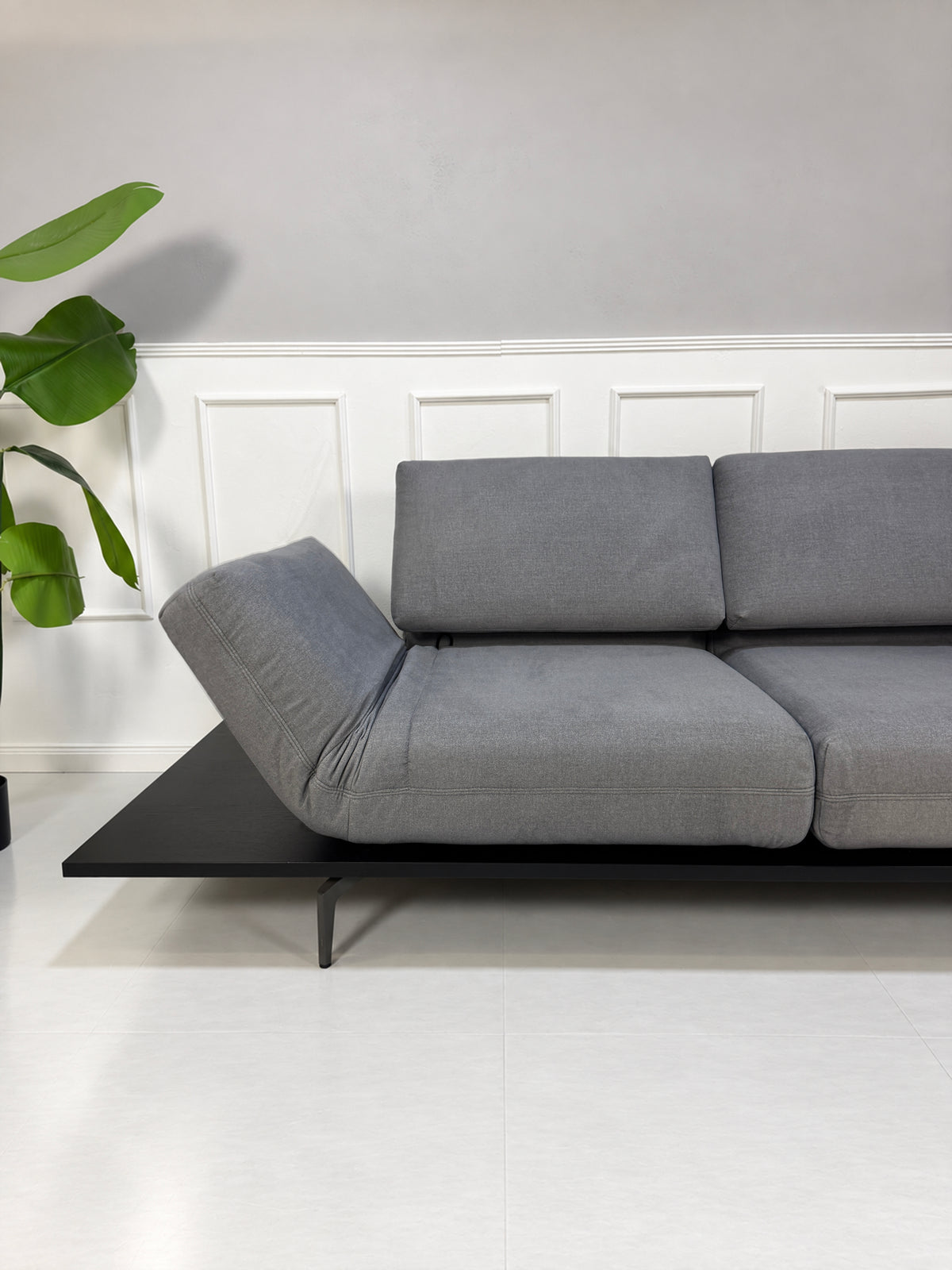 Rolf Benz Aura Zweisitzer Sofa Stoff Grau Blau – Ansicht 3