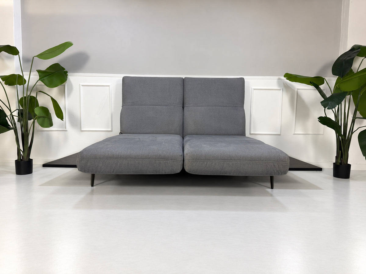 Rolf Benz Aura Zweisitzer Sofa Stoff Grau Blau – Ansicht 6