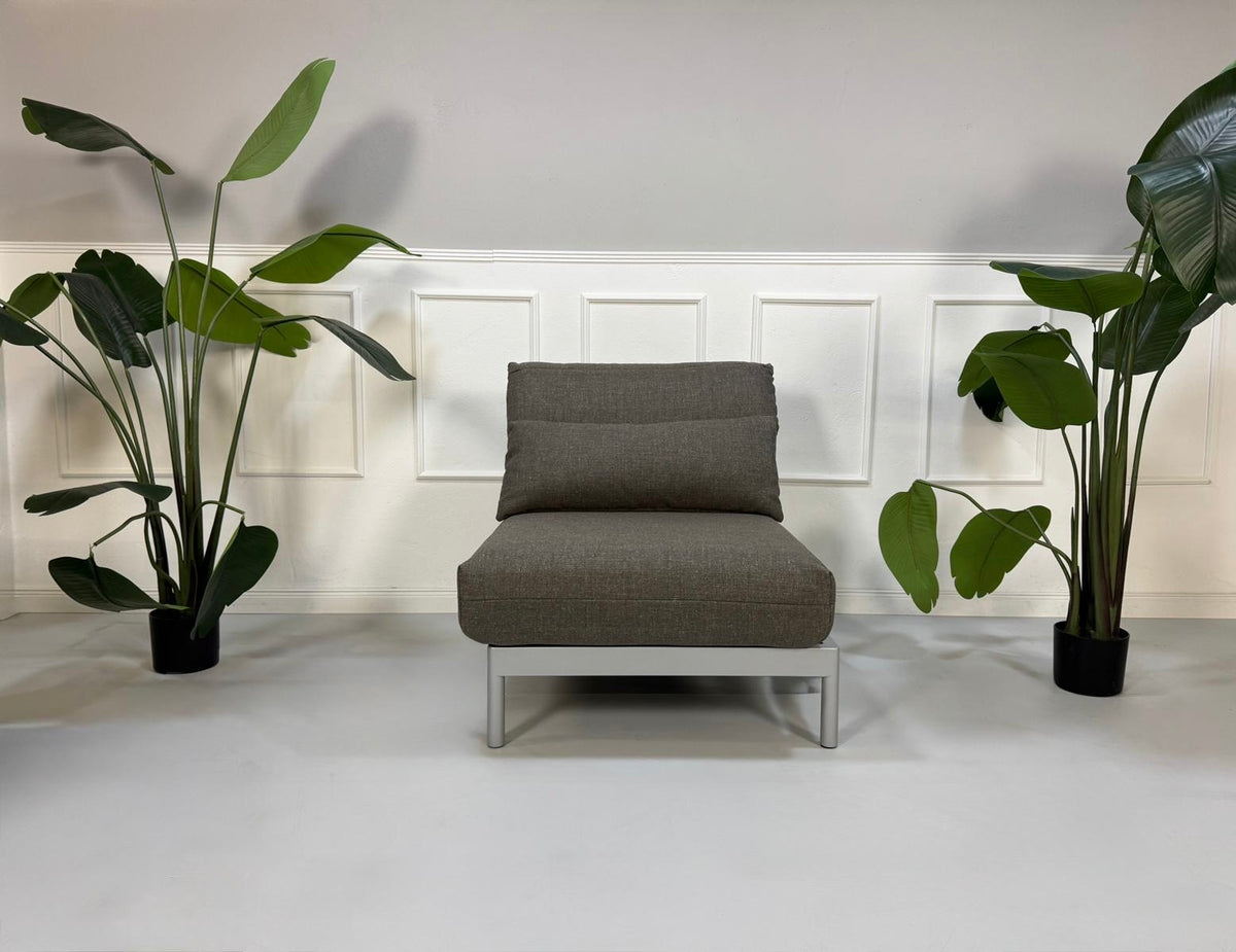 Rolf Benz Plura 380 Multifunktion Zweisitzer Sofa Stoff Grau + Sessel – Ansicht 4