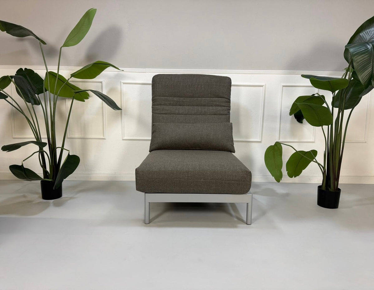 Rolf Benz Plura 380 Multifunktion Zweisitzer Sofa Stoff Grau + Sessel – Ansicht 5
